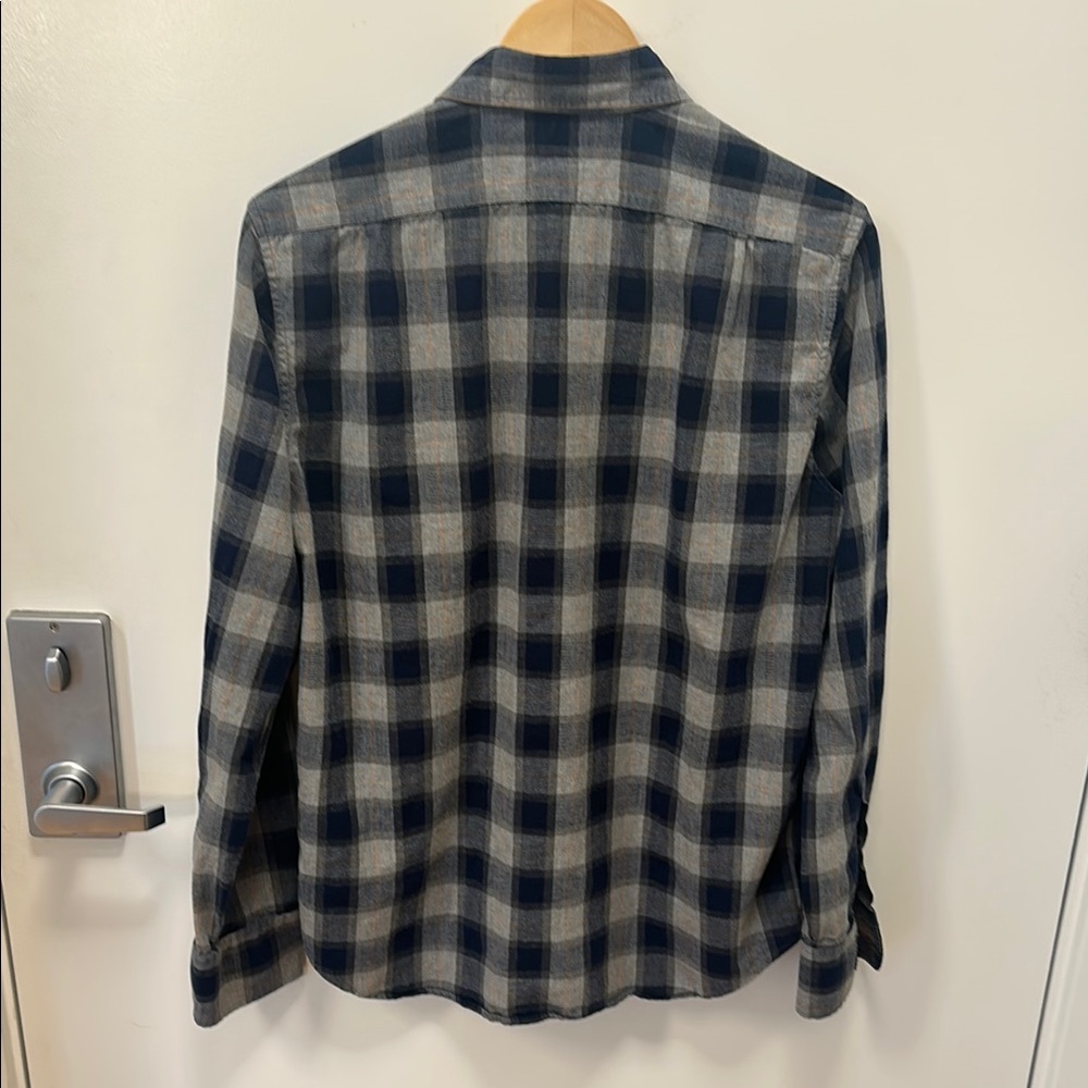 American Eagle Men's Blue Plaid Shirt - Picture 5 of 5